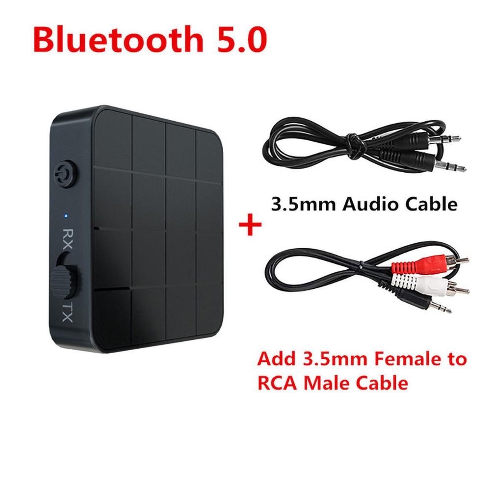 Bluetooth 5.0 audio přijímač vysílač AUX RCA 3,5 mm 3,5 jack USB hudební stereo bezdrátové adaptéry dongle pro auto TV PC reproduktor