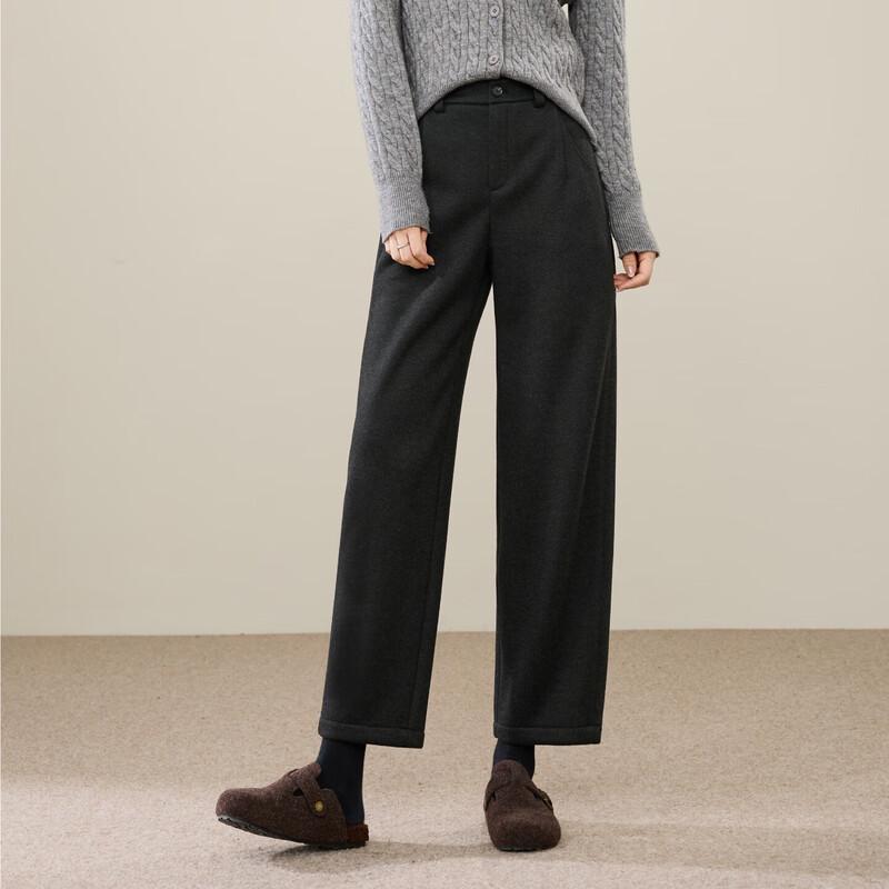 ESE-Y Women s Fleece-Lined Cropped Wool Blend Harem Pants 30