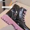Girls' Patent Leather Ankle Boots - Autumn/Winter Plus Velvet, Zipper Design, Sequin Accents, Suitable for Middle To Big Kids and Babies
