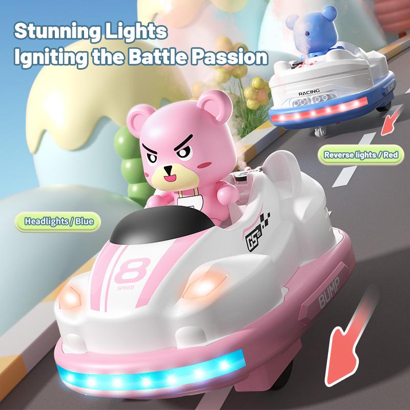 RC Bumper Car 2.4G Remote Control Vehicle Family Competitive Game with Light Music Electric Children's Toys for Kids Boys Gifts