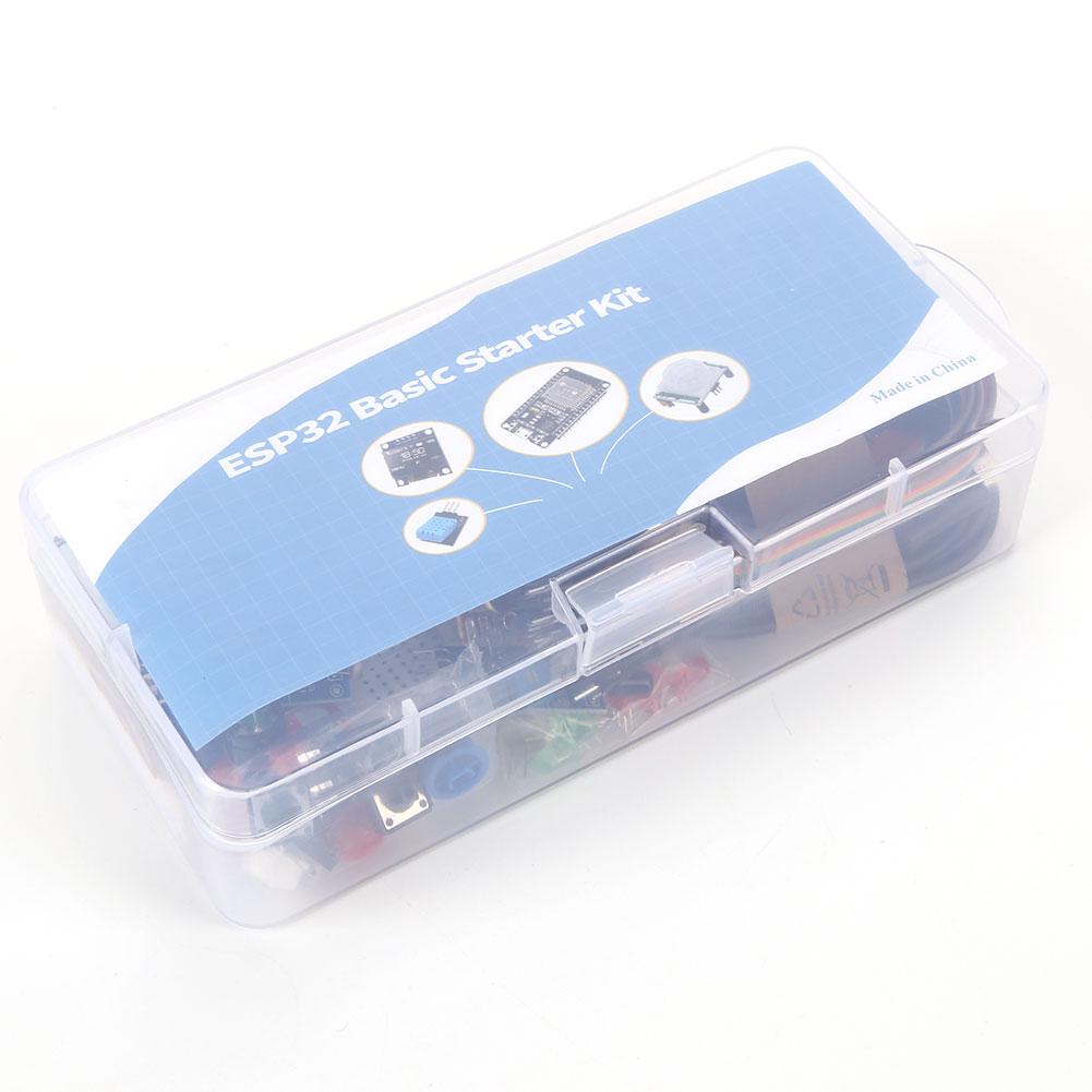 Basis-Einsteiger-Kit für ESP32 ESP-32S WIFI I OT Entwicklungsplatine Lernen Basis-Einsteiger-Kit mit Aufbewahrungsbox Fotowiderstandsmodul