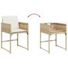 Vidaxl 9-Cz. Garden Furniture Set With Cushions, Beige, Poly Rattan