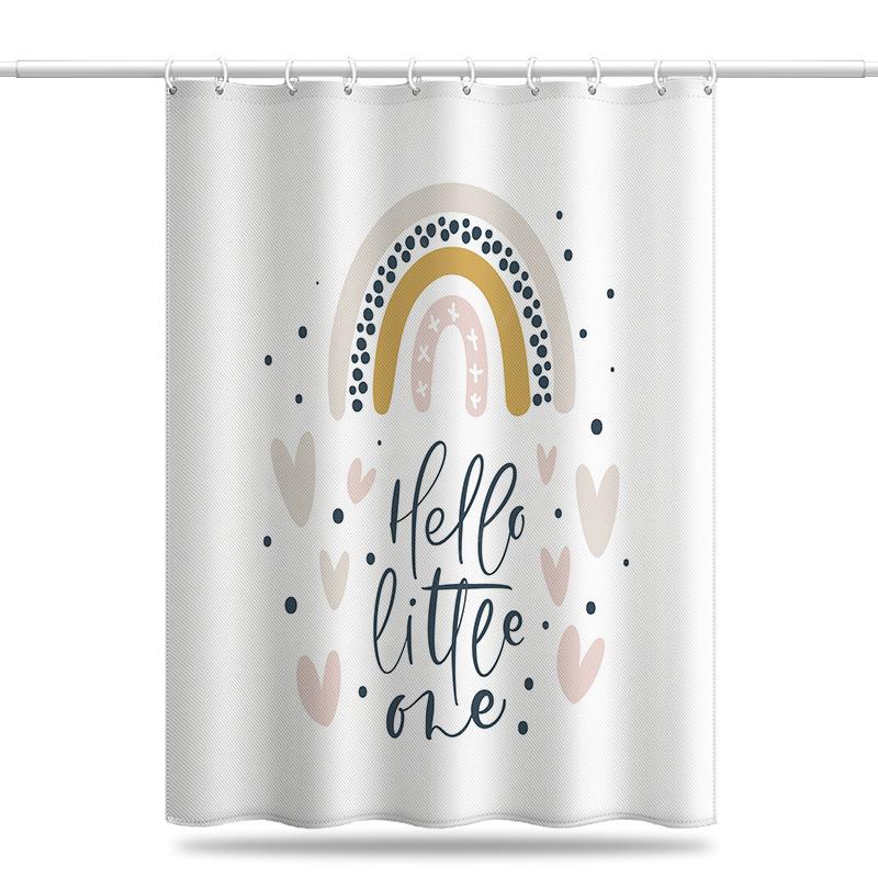 Bathroom Thickened Waterproof Curtain Mildew Proof Shower Curtain Shower Partition Curtain Shower Curtain Bathroom Curtain Free Perforation