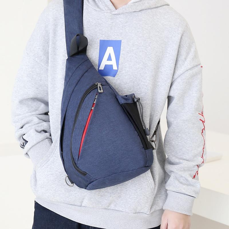 Oxford Cloth Chest Bag Multifunctional Large Capacity Men'S Crossbody Bag Casual Sports Outdoor Backpack