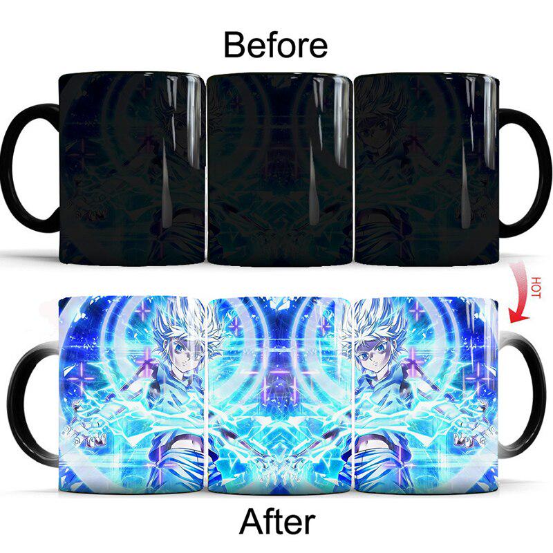350mL Temperature Sensitive Magic Mug Color Changing Cartoon Anime Coffee Milk Tea Cups Gifts