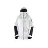 Color Block Hooded Zip-Up Long Sleeve Jacket Women Jacket White LC2310400