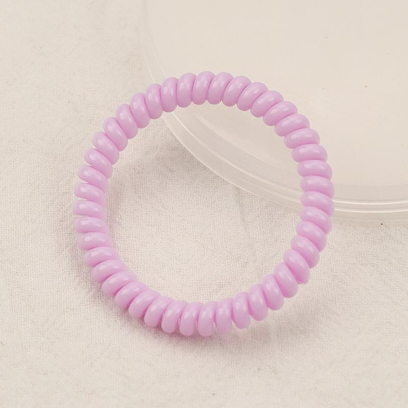 5Pcs New Phone Line Hair Ring Cream Colored Fresh Headband Korean Style Sweet Minimally Designed Headband Phone Cable Headband