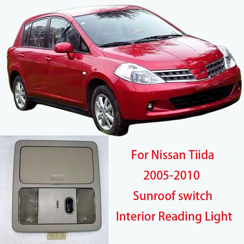 LINGJIE NEW Grey Reading Light Interior Roof lamp For Nissan Tiida 2005-2010 Sunroof switch Interior Reading Light