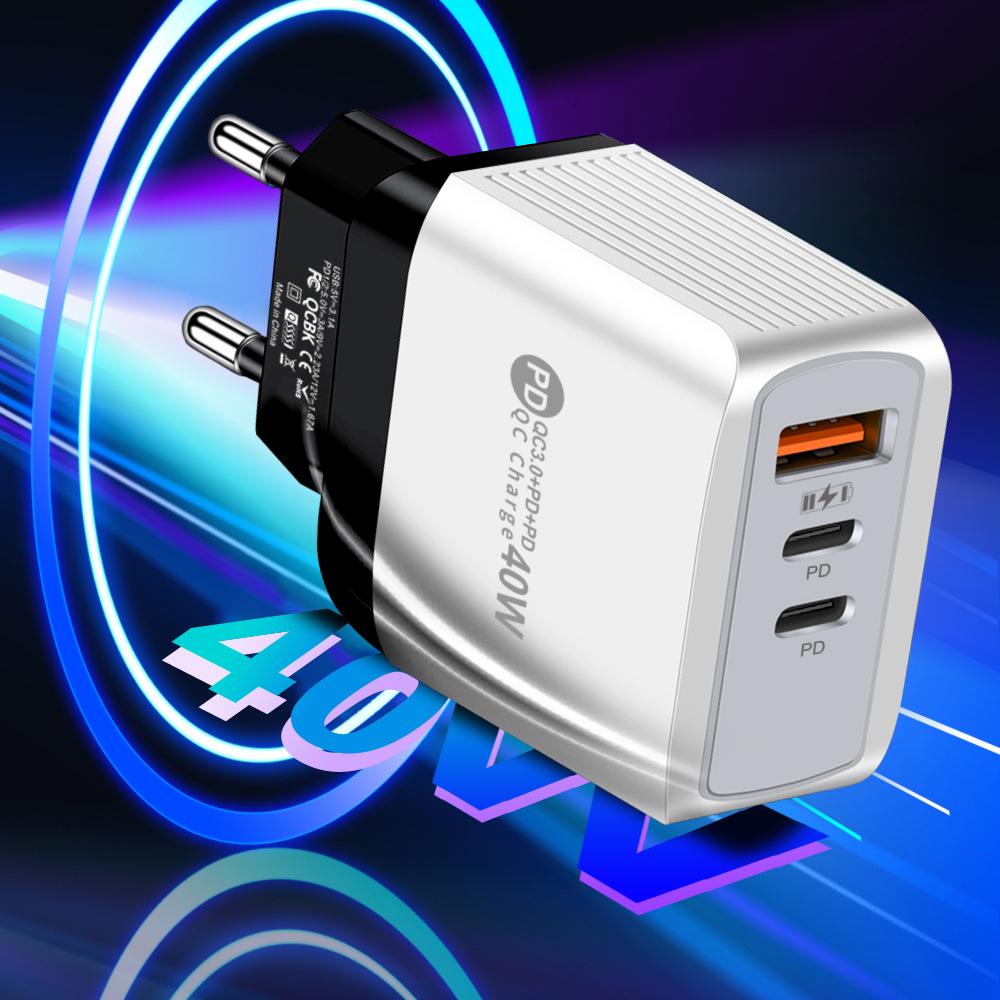 Universal Charger 1U+2PD - Compatible with EU, US, UK, AU Standards