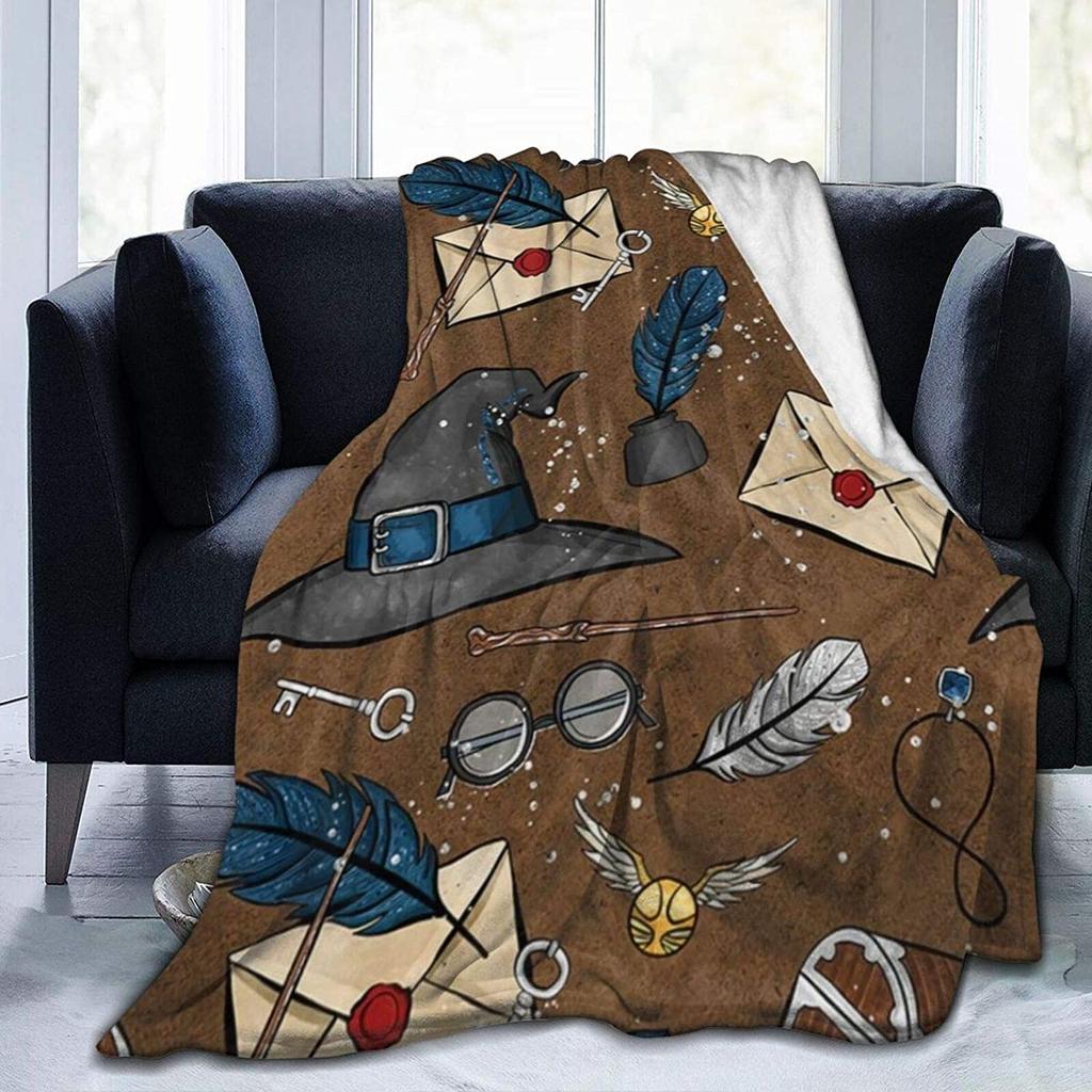 Flannel Fleece Modern Throw Blanket, Cartoon Style Koala Bears Blue Pattern Throw for Spring Recliner, Air Conditioning Blanket