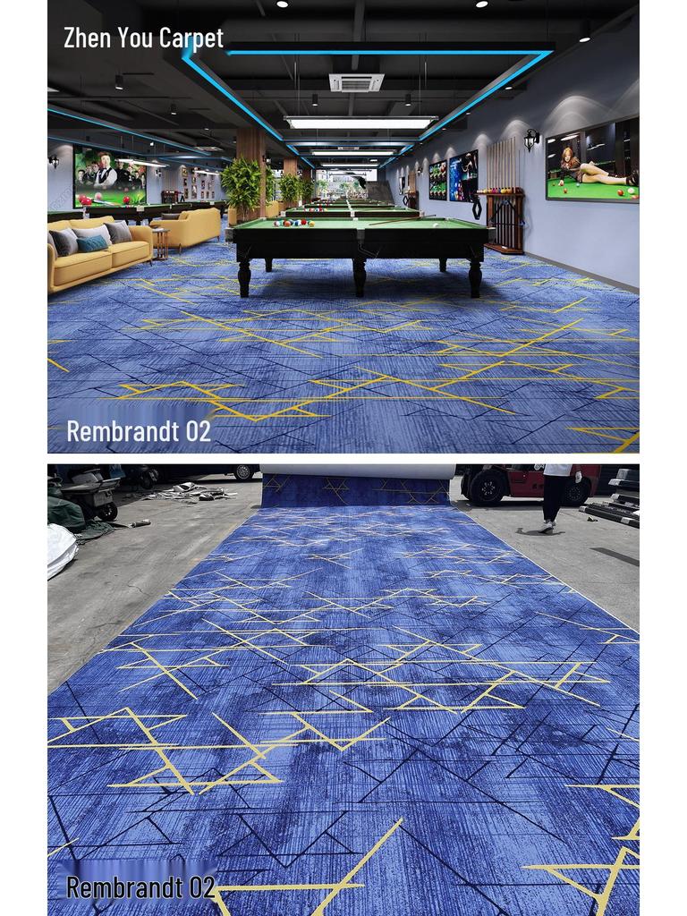 Fire-Resistant, Durable, Colorfast Billiard Room Nylon Carpet 650g