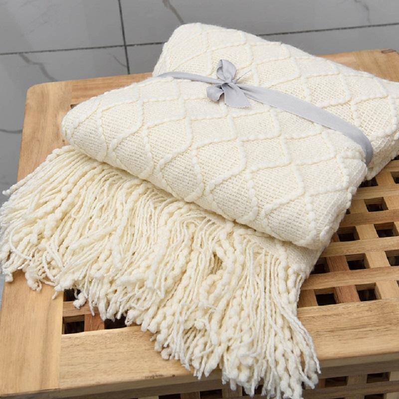 Nordic Knitted Throw Thread Blankets On the Bed Sofa Throw Travel TV Nap Blankets Soft Towel Bed Plaid Tapestry