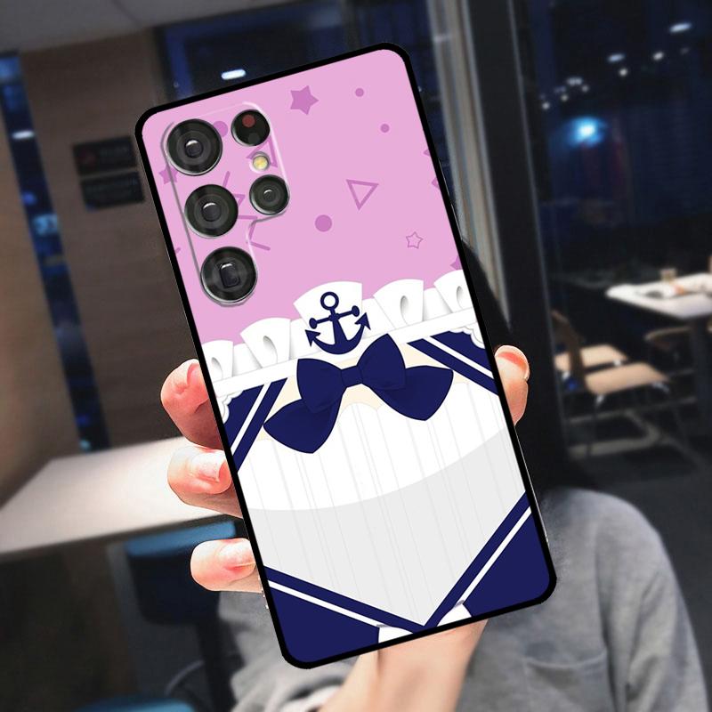 

Чехол для телефона Samsung Galaxy S24 Ultra S25 S22 S23 Plus S20 S21 FE S9 S10 S23 FE с изображением Minato Aqua Hololive Galaxy S22Ultra