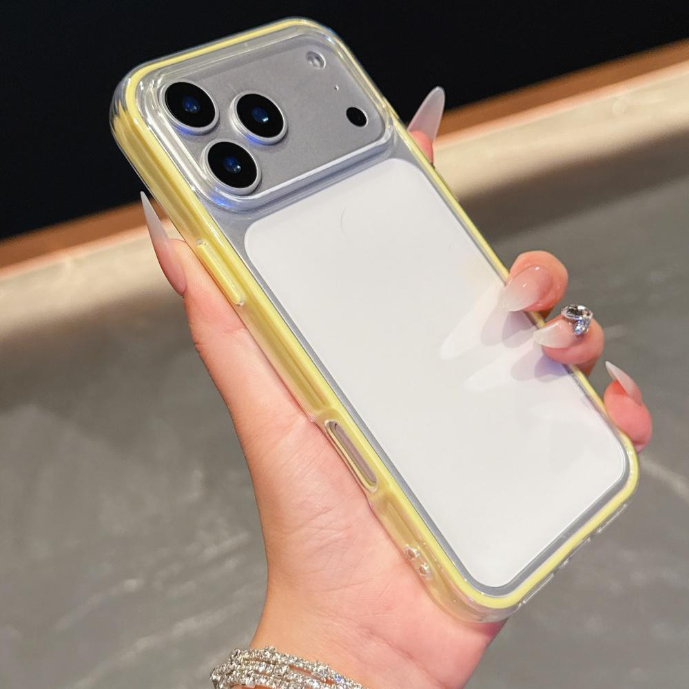 2 In 1 Candy Bumper Clear Case For iPhone 17 Air 16 15 14 13 12 11 Pro Max Plus Shockproof Protective Soft TPU Phone Cover Capa