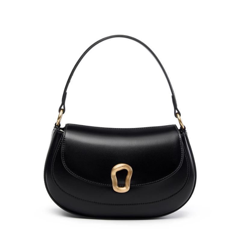 Baguette Bag Women's Leather Messenger New Women's Female Office Workers Small Bag Niche High-end Handbag