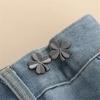 1 Pair Adjustable Waist Tightener Four Leaf Clover Trousers Waist Buckles For Jeans Pants Skirts Snap Button Adjuster Clips