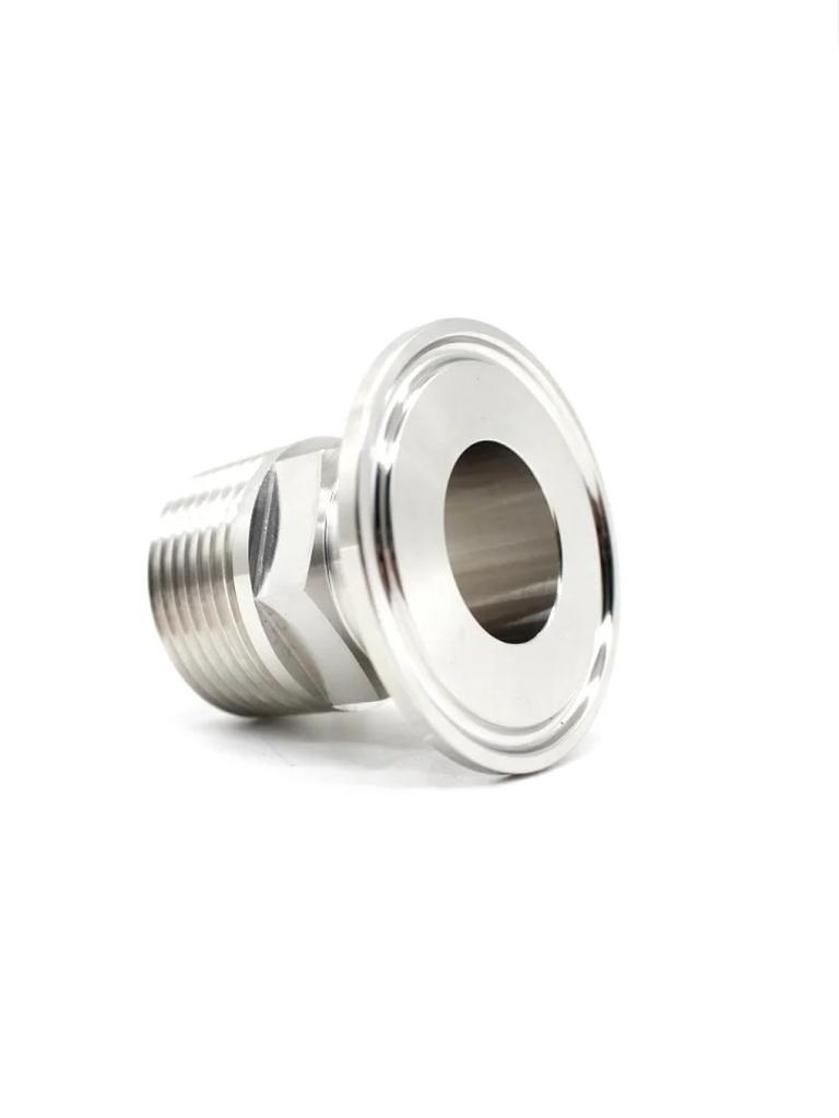 1/4" 3/8" 1/2" 3/4" 1" -4" NPT Male X 0.5" 0.75" 1.5" 2" -4" Tri Clamp Connector Pipe Fitting 304 316L Stainless Steel Sanitary