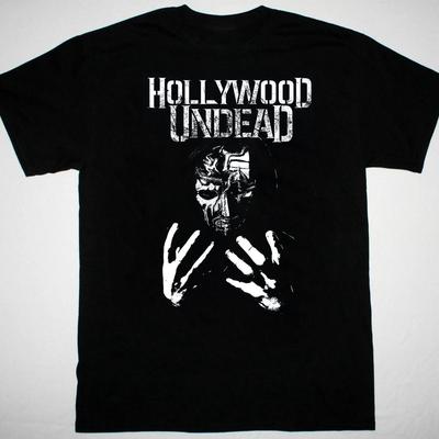 Vintage Hollywood Undead Band Men T-shirt Black Cotton Unisex Q362
