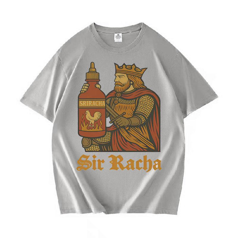 

Teenagers Tops Sir Racha Unisex Women Tshirt Sriracha High Quality Tshirts Sriracha Fan Merch Retro Medieval Shirt Graphic T Shirts 4XL