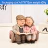 Hand-in-Hand Elderly Couple Figurine: Romantic Home Decor, Wedding or Valentine's Gift