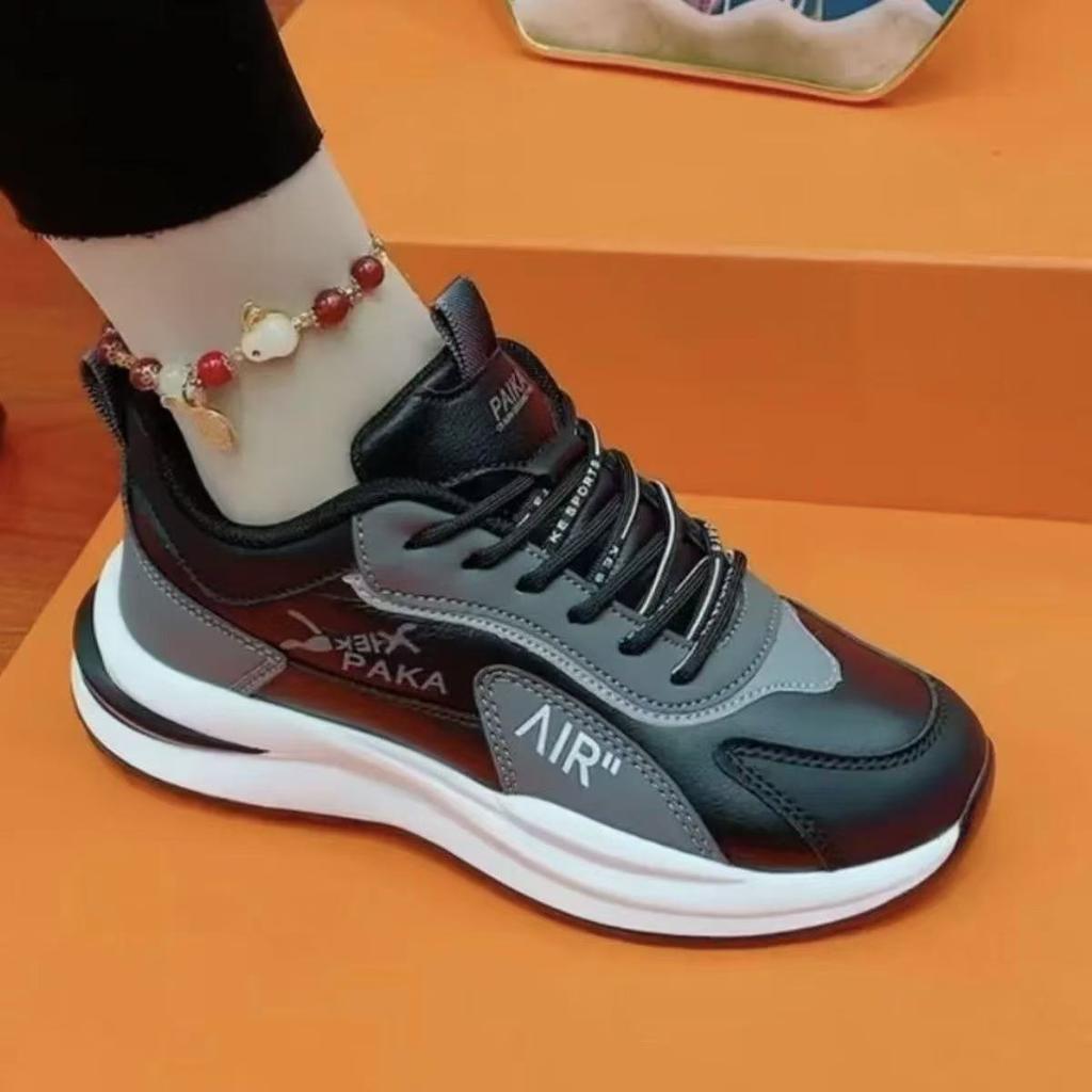 2024 spring and autumn dad shoes men's and women's same leather surface breathable sports casual shoes soft sole non-slip
