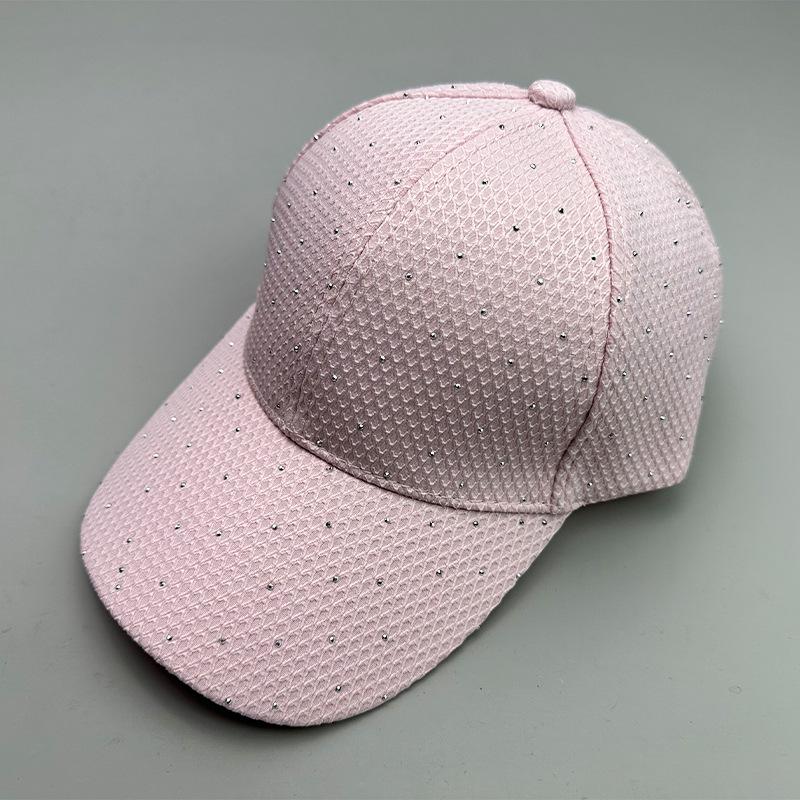 Cappellino da Baseball Elegante Versatile da Donna con Strass Glitterati, Cappellino Parasole per lo Sport
