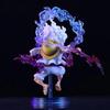 Bandai POLYVINYL CHLORIDE children's all-in-one action figure, mini Luffy Gear 5, sun goddess statue, animation statue, miniature figure collection