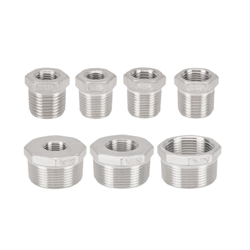 1/8 "1/4" 3/8 "1/2" 3/4 "1" 1-1/4 "NPT Männlich Zu Weiblich Gewinde 304 Edelstahl Reduzierbuchse Reduziert Rohr Fitting Anschluss