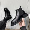 2024 Autumn New Chelsea Boots for Men Black Boots Platform Shoes Fashion Ankle Boots Winter Slip on Men Shoes New Botines Mujer