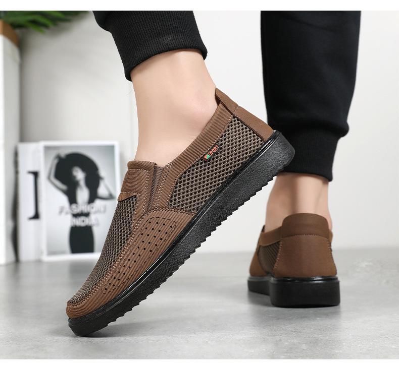 Plus Size Men's Breathable Mesh Slip-On Casual Shoes