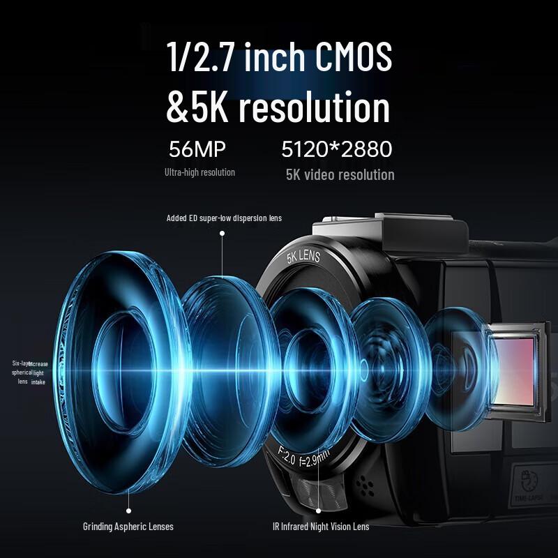 Ouda AE20 5K Ultra HD Portable DV Camcorder (CN version)