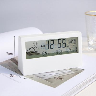 Termometro e Igrometro Orologio Creativo Display Meteo Luminoso Piccola Sveglia Sveglia Elettronica Trasparente