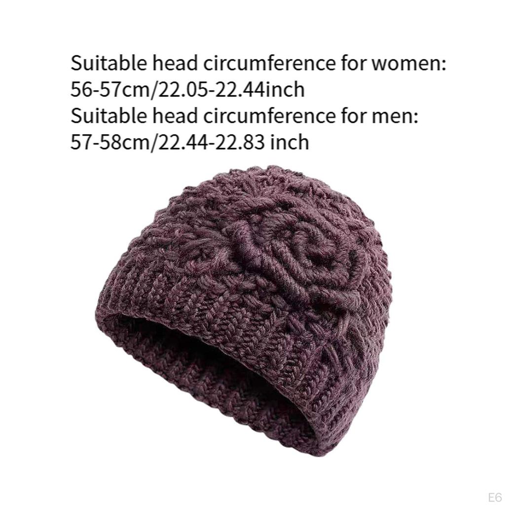 Autumn Winter Knit Beanie Hat Knitted for Travel Backpacking Hiking Outdoor