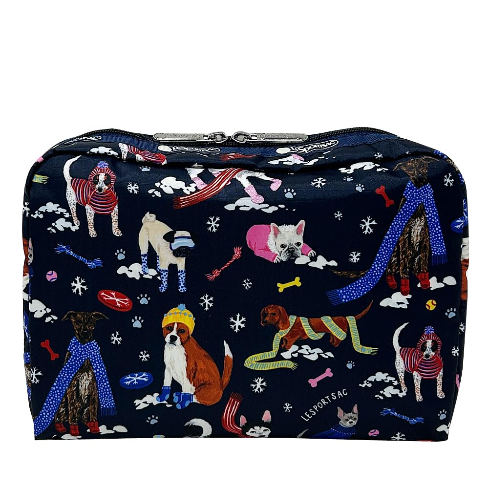 

LeSportsac Pouch EXTRA LARGE RECTANGULAR COSMETIC Extra Large 7121 (LeSportsac) (SNOWY PUPS) [Used]