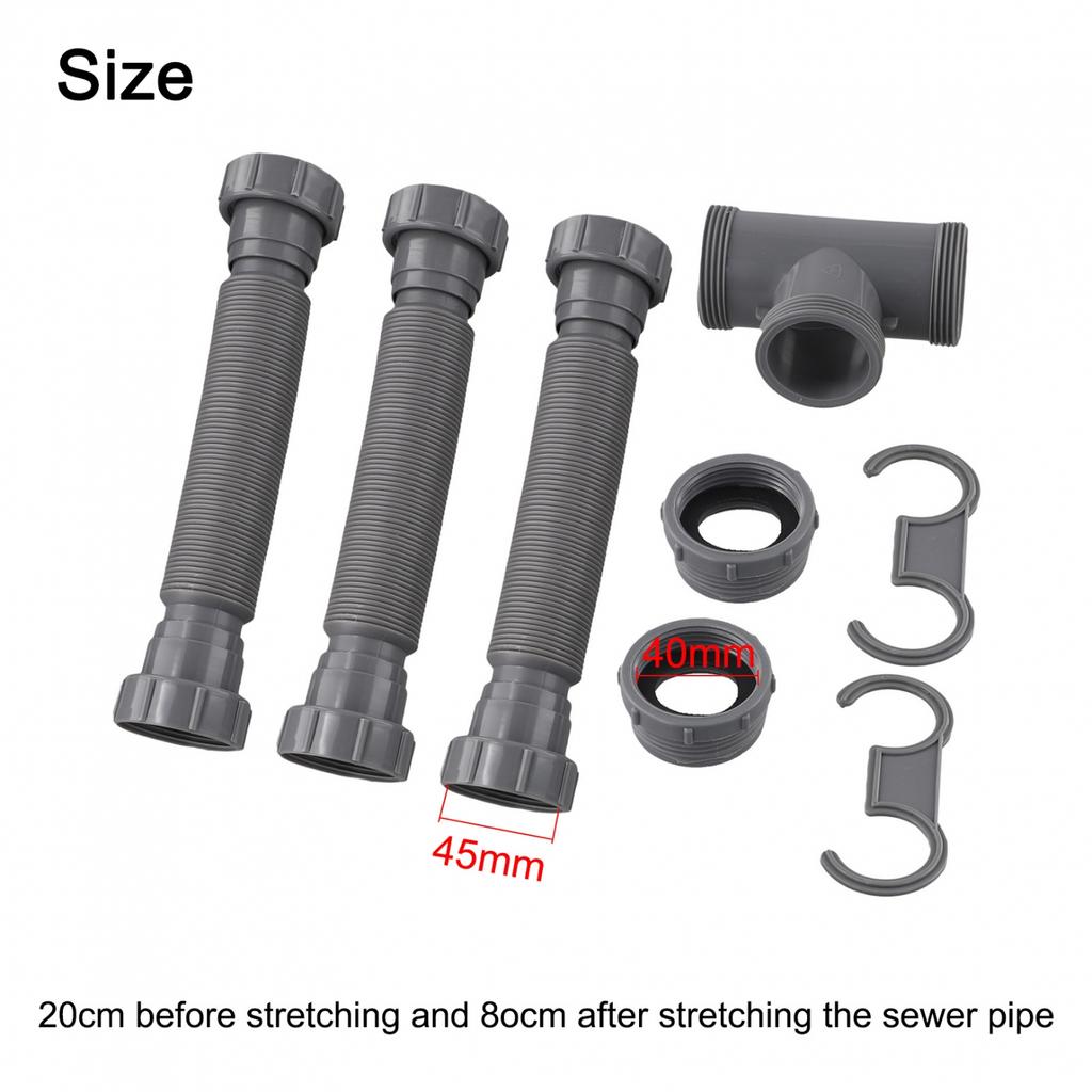 All Inclusive Adjustable P Trap Drain Kit for Kitchen Installations