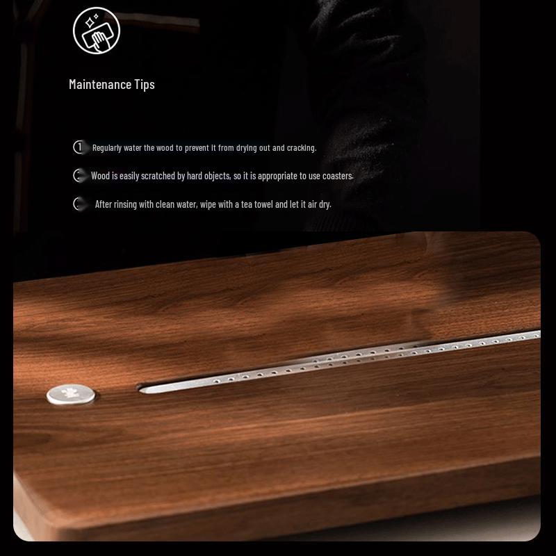 Mingzhan Black Walnut Solid Wood Tea Tray