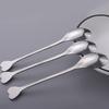 New Stainless Steel Spoons with Heart-Shaped Handle Coffee Tea Soup Stirring Spoons Mini Dessert Spoon Tableware Kitchen Tools