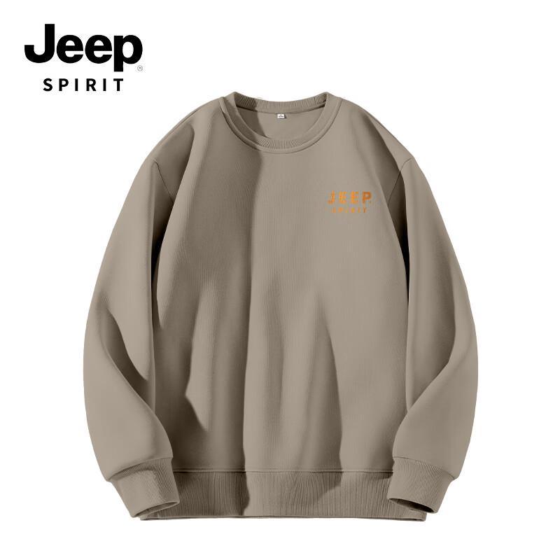 JEEP SPIRIT Men s & Couple s Loose Fit Round Neck Knit Sweatshirt 3XL
