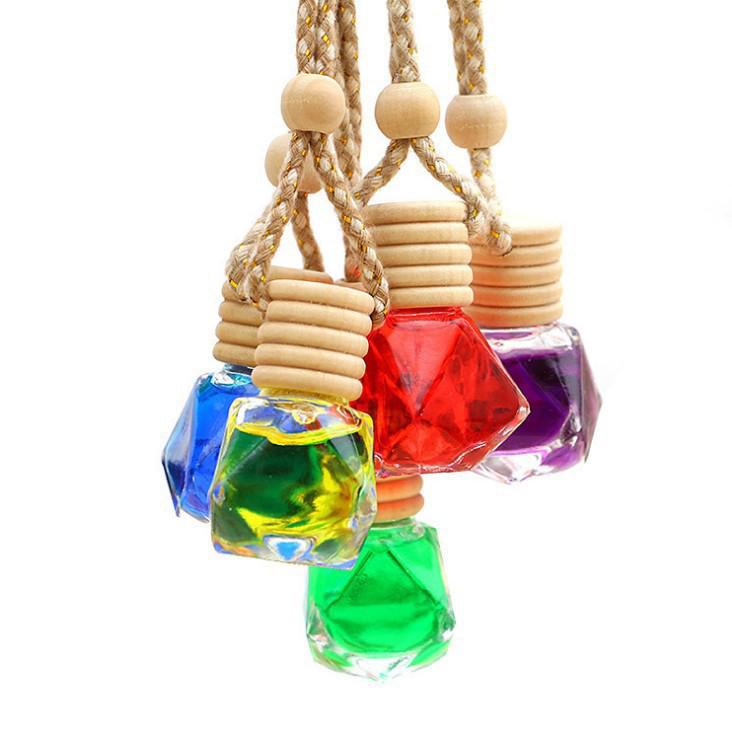 Car Interior Perfume Hanging Ornament - Long-Lasting Air Freshener & Aroma Diffuser for Rearview Mirror.
