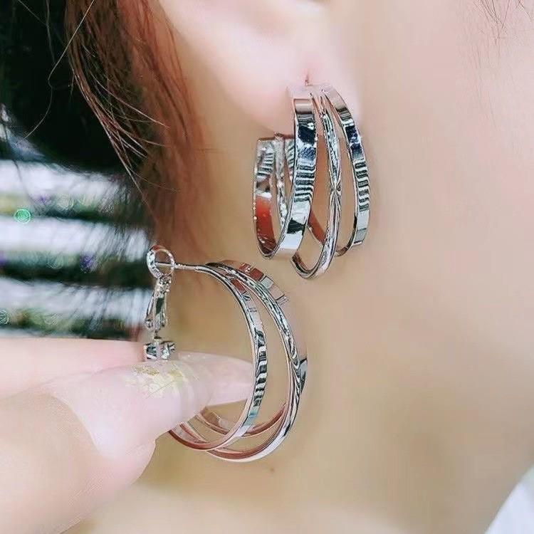 2022 Trend Multi-Layer Circle Earrings: Retro French Hoop & Stud Jewelry for Women
