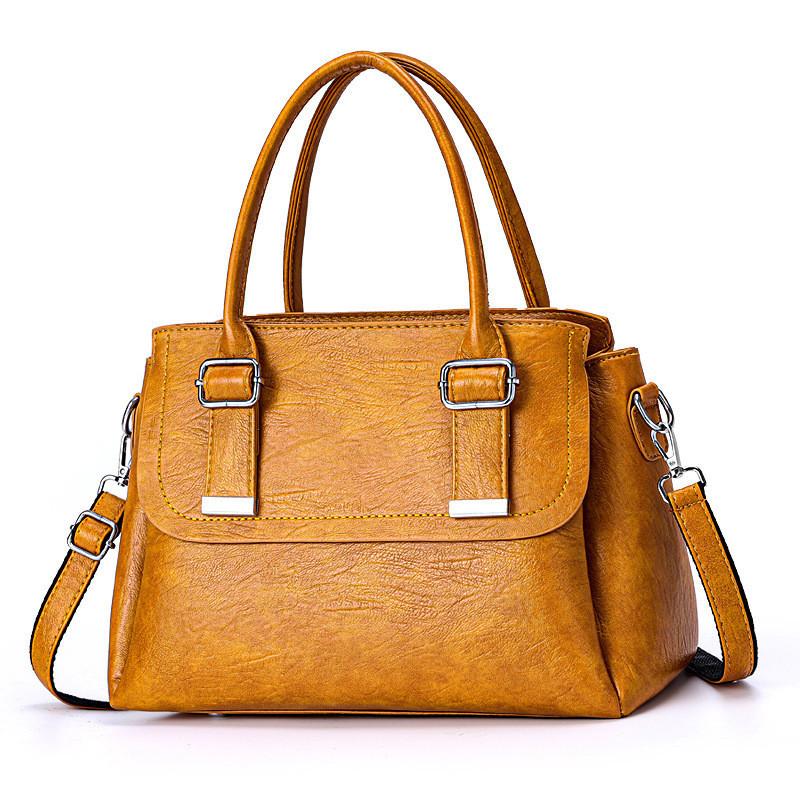 

Light Gray Women s Boston Bag With Magnetic Buckle Closure And Multiple Compartments жёлтый