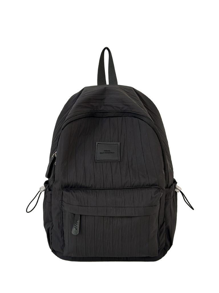 Nylon Girl Backpack With Letter Pattern And Double Shoulder Straps For Daily Use