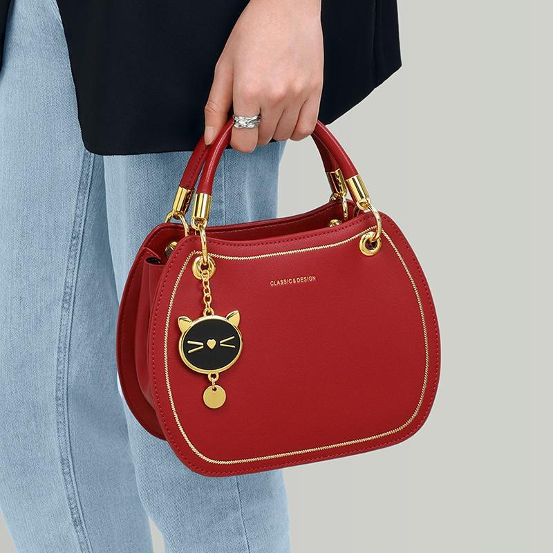 Bags New Women's Bags Crossbody Bags Niche Handbags Versatile Leather Premium Wedding and Bride Bags