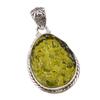 Natural Moldavite Gemstone Handmade 925 Solid Sterling Silver Pendant 1.50" S7m52