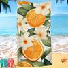 Bemalte Orange Serie digital bedrucktes Polyester Superfeine Faser doppelseitiger Fleece Strandurlaub Badetuch, Strandtuch