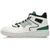New LINING Charge 2020 Vintage Basketball Shoes Men's Mid Top White Green AGBQ111-2