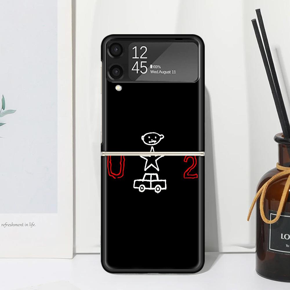 Band U-U2 Rock Phone Case For Samsung Galaxy Z Flip 7 Flip7 Zflip 6 Flip6 5 Flip5 4 Flip4 3 Flip3 5G Fundas Black Cover