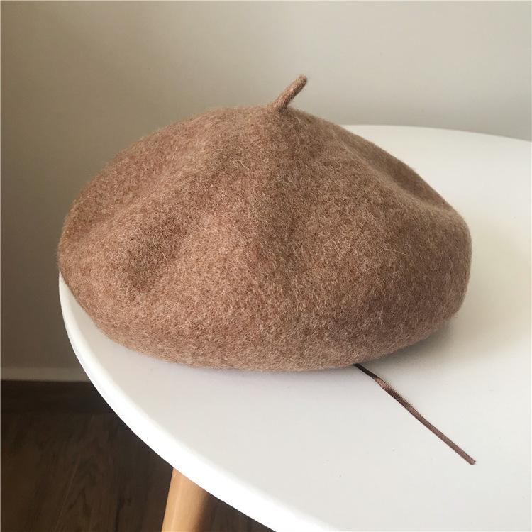 Autumn and Winter New Women's Beret Cashmere Fashion Bud Hat Trendy Versatile Casual Soft Girl Painter Hat