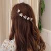 Utsøkte Metallblomst Hårklyper Luksuriøse Imiterte Perler Små Hårspenner Krabbe Hårnåler Barretter For Jenter Barn Hårtilbehør