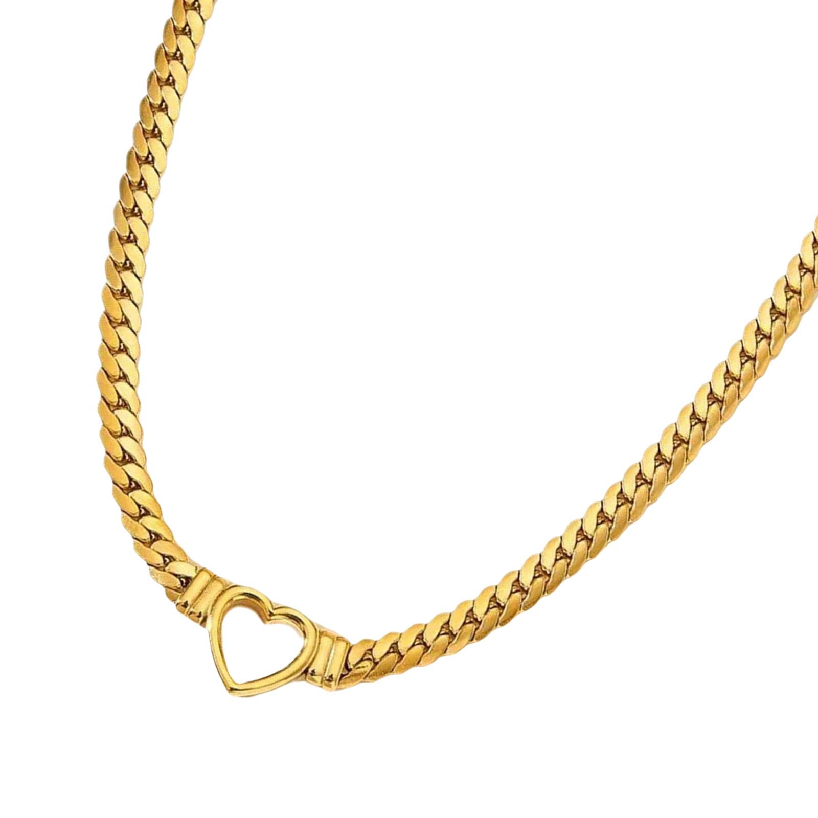 

Преувеличенное ожерелье с кулоном в виде сердца, полое ожерелье в виде сердца, текстура из титановой стали, подходит для модного и трендового образа 2